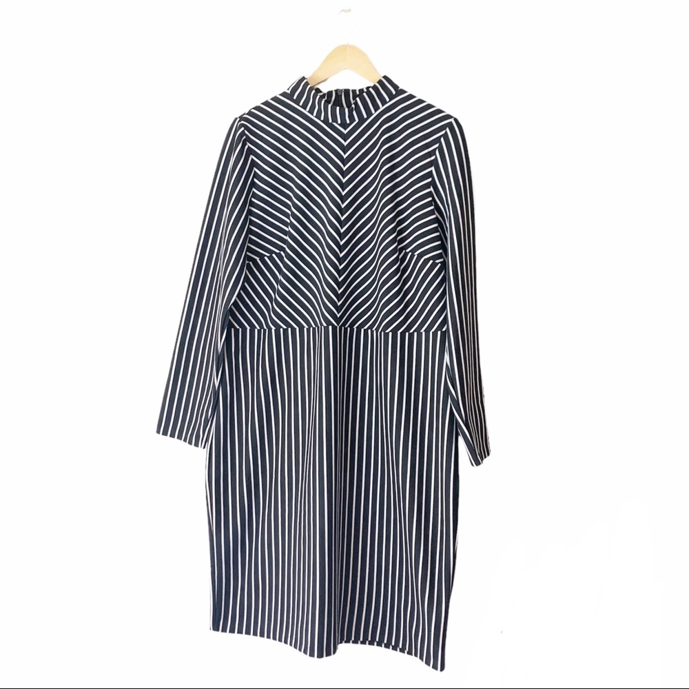 Eloquii Black + White Stripe Dress